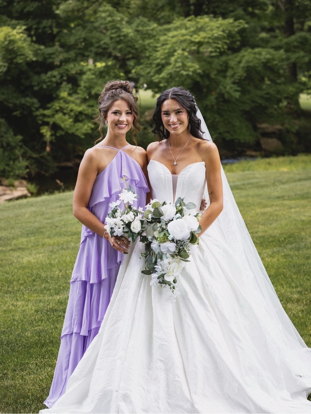 Azazie Lavender Ruffle Halter Bridesmaid Dress - Elegant Women’s Evening Gown